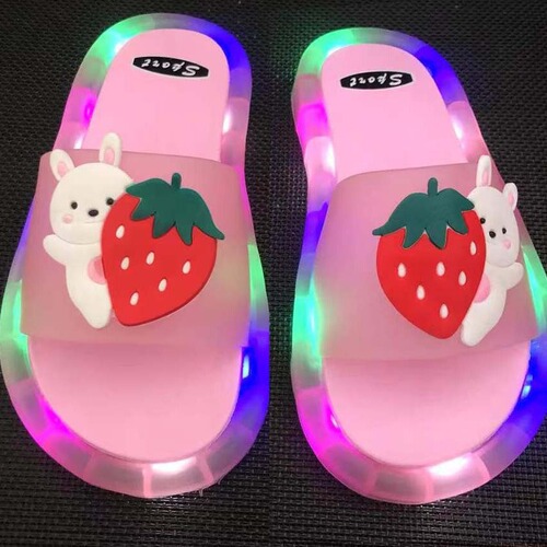 Children's Slippers, Glowing Slippers, Cartoon Fashionable Cute Cooling Shoes, Unicorn Slippers