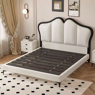 French-Style Cream Ins Princess Modern Double Butterfly Bed Simple 1.8 Bed 1.5m Home Double Master Bedroom Wedding Bed