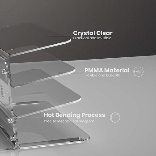 New transparent 3-layer acrylic keyboard stand transparent desktop tray heightening tilt computer keyboard tray bracket