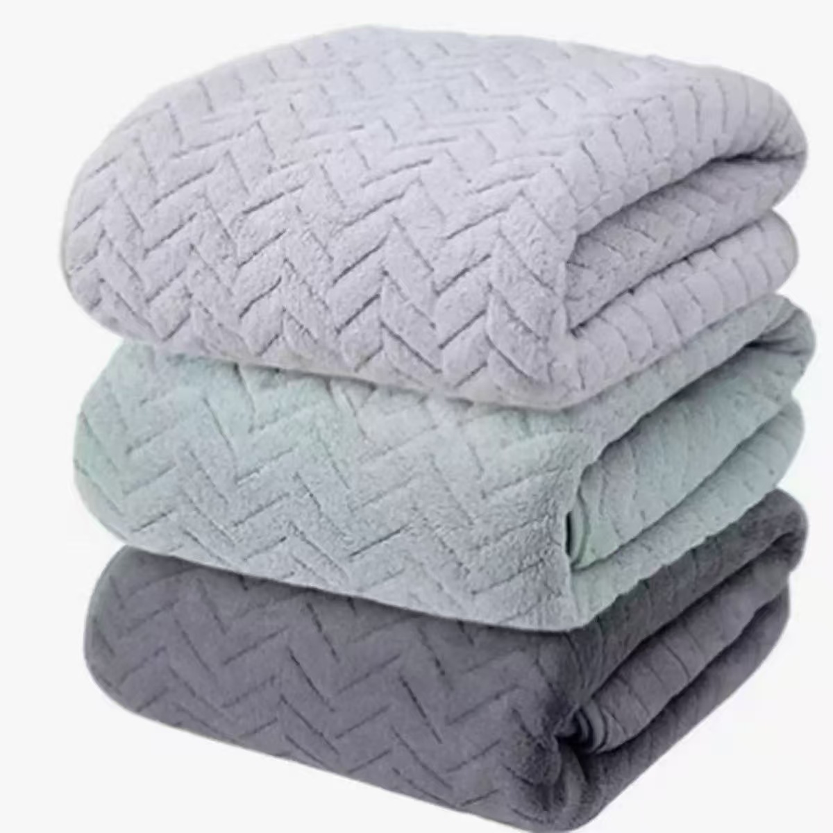 Light gray + light green + dark gray