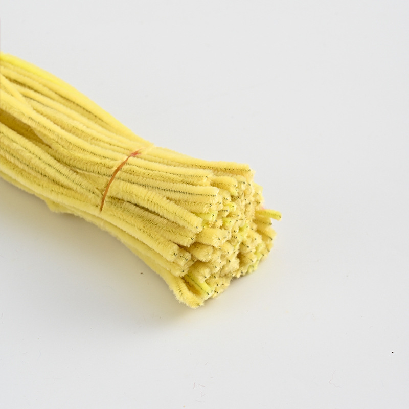 Mayorista 8mm ultra-denso de lana hecha a mano para niños diy puzzle juguete material de ramo paquete de color macarón barra de torsión