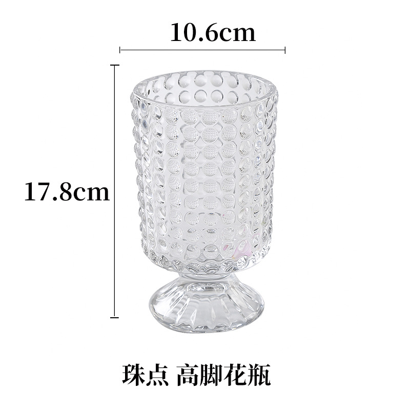 구슬 포인트 키 큰 꽃병