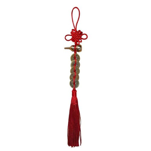 Five Emperors Coin Copper Gourd Pendant Household Door-to-Door Car Hanging Decoration Chinese Knot Genuine Copper Coin Home Accessories Ornaments