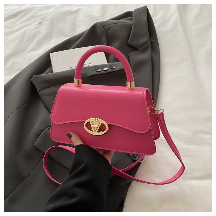 Bolso de hombro femenino 2025 elegante color sólido estilo minimalista
