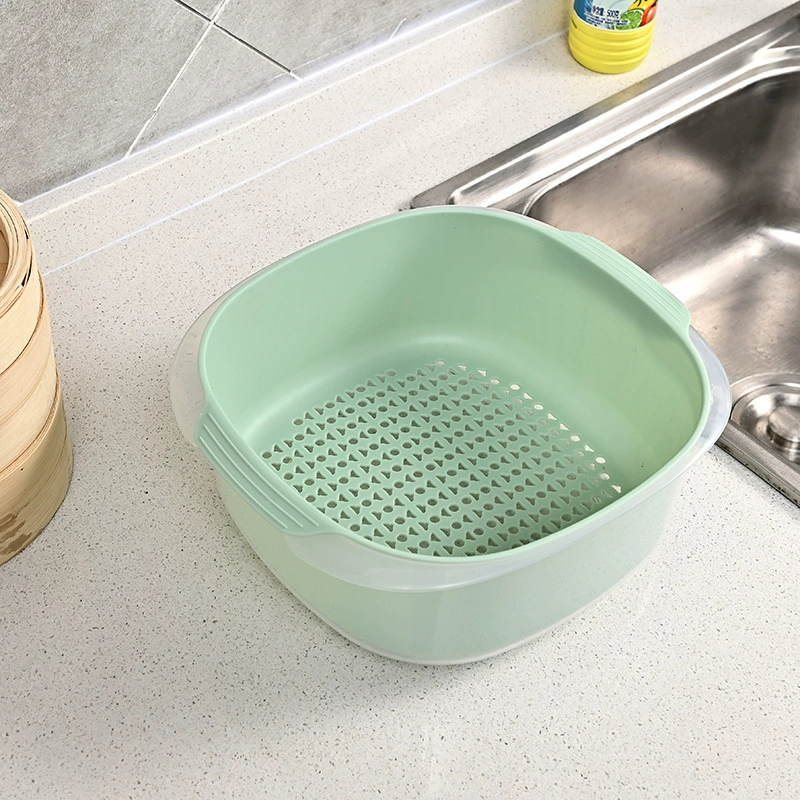 Plastic shatterproof double-layer drying rack for fruits and vegetables, increased thickness