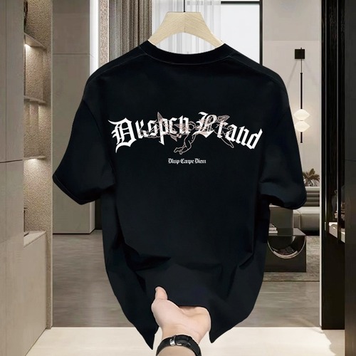 2025 Casual High-End Men's Short-Sleeve T-Shirt Summer Pure Cotton T-Shirt Streetwear Versatile Top T