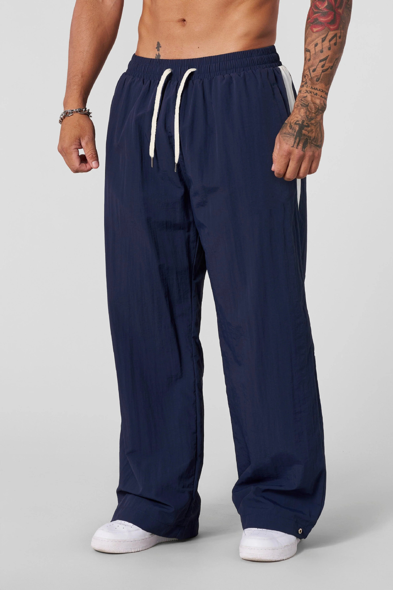 Pantalones deportivos y de ocio para hombres en primavera y otoño pantalones largos de algodón, arena de cáñamo, lavado de aire, flexibilización, tubo recto, pantalones de trapeador de colores transfronterizos europeos y estadounidenses