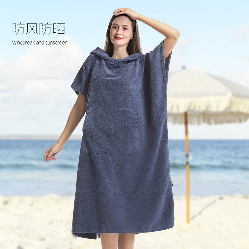 Capa de microfibra con capucha, secado rápido, ideal para baño, natación, surf y buceo