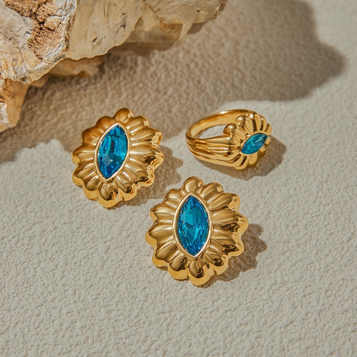 Jieding anillo de circón europeo y americano, joyería de acero de titanio que no se desvanece, lujo ligero, joyería de acero inoxidable de alta calidad, anillos transfronterizos