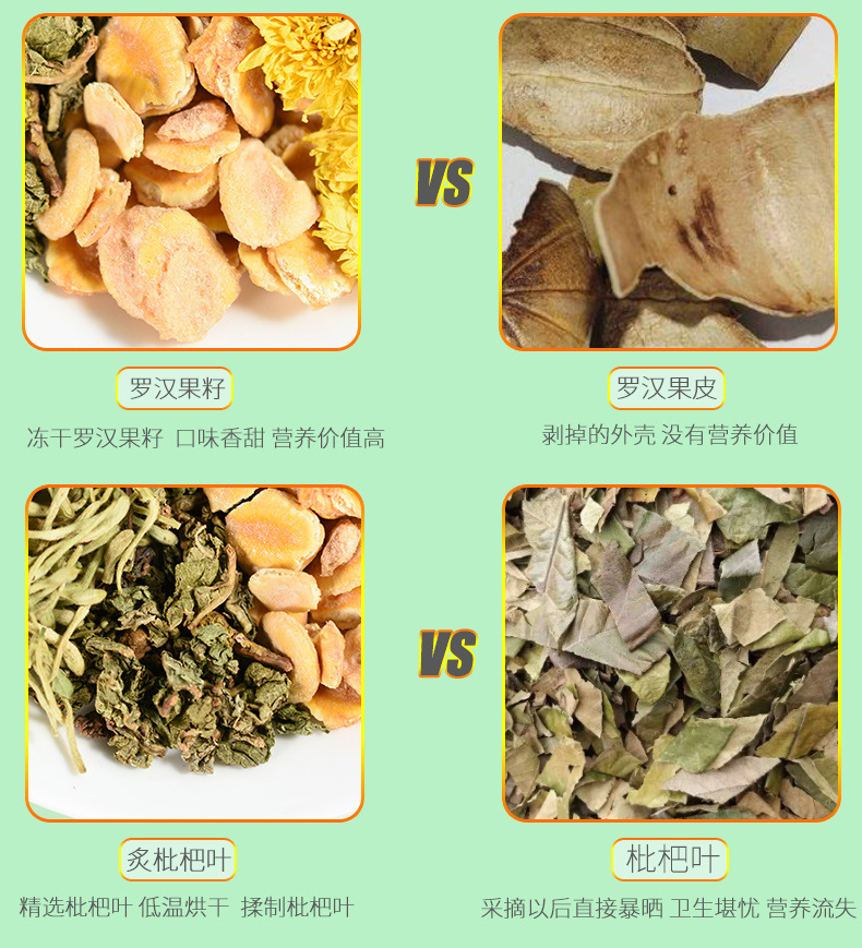 Pang Da Hai Chrysanthemum Tea Bags 7-Ingredient Clearing Blend with Luo Han Guo 12 Bags 84g overview