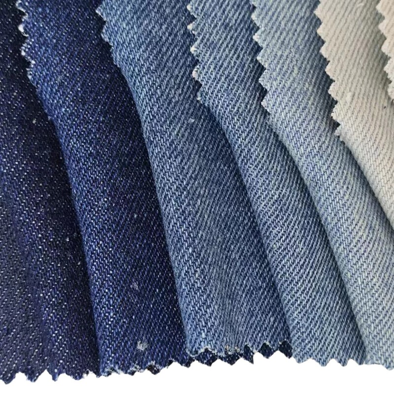 Manufacturer Wholesale Knitted Fabric Jacquard Denim Active Denim Washed Denim Fabric Cotton Free Color Card Provided