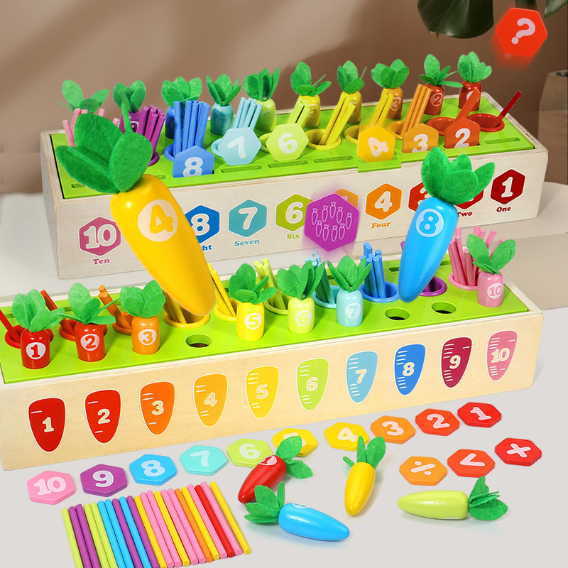 CPC niños rábano Número de palo a juego temprano material didáctico paquete kindergarten bebé pensamiento educativo entrenamiento juguetes 3 años