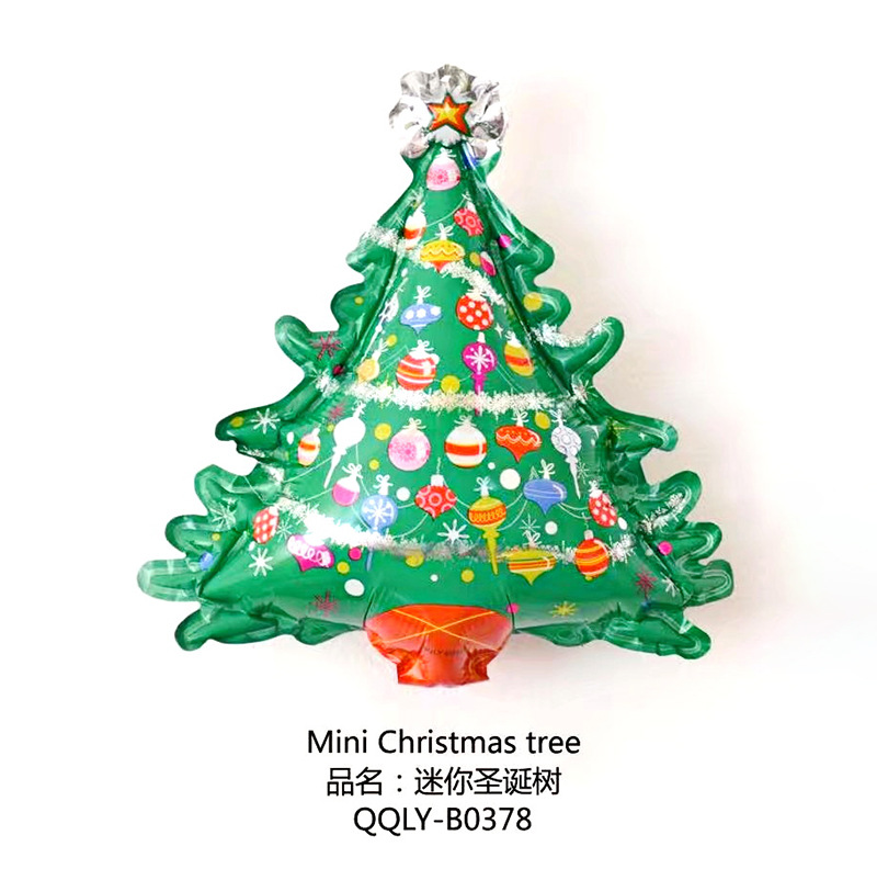 Navidad decoración de dibujos animados globo de aluminio centro comercial tienda fiesta decoración suministros Santa Claus globo