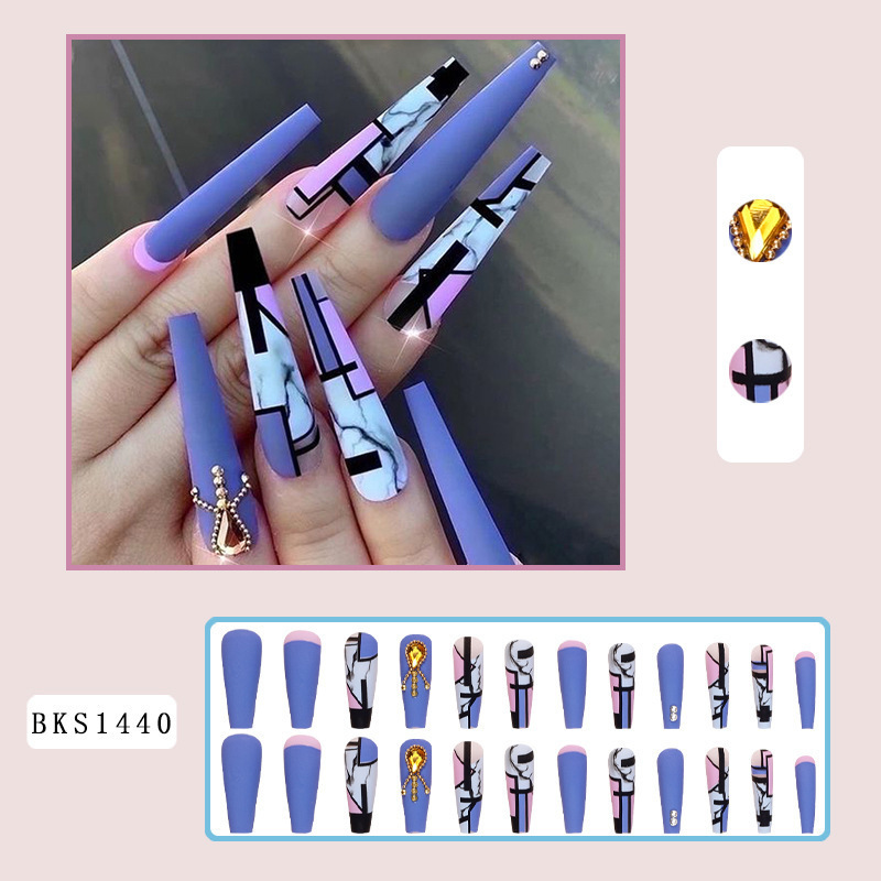 French Style Shiny Marble Flower Butterfly Abs Wear Manicure 1 Set display picture 2