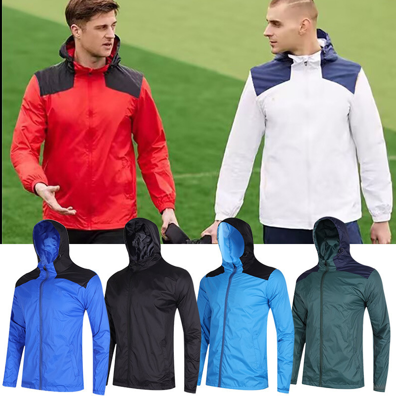 Outdoor Sports Windbreaker Men's Football Training Clothing Wind and Rain Jacket Double-Layer Windproof Jacket Custom Jacket Hooded Women's Jacket Outdoor Sports Windbreaker Men's Football Training Clothing Wind and Rain Jacket Double-Layer Windproof Jacket Custom Jacket Hooded Women's Jacket