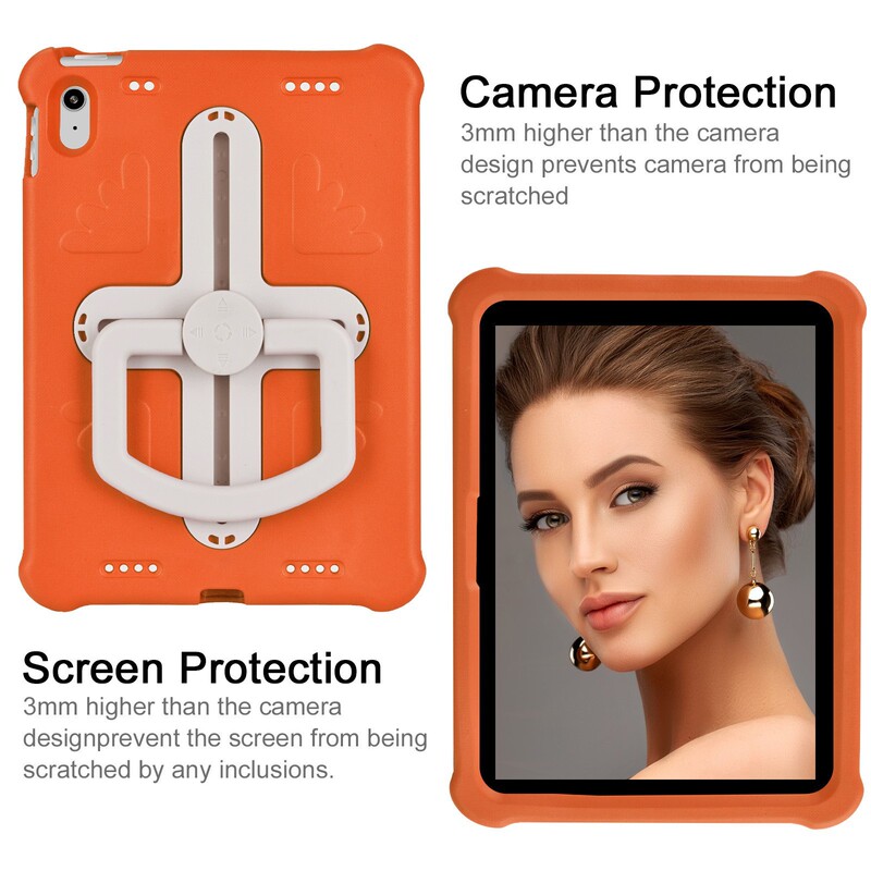 New suitable for iPad10 generation flat shell Air54 horizontal and vertical bracket 10.2 rotatable Pro11 shoulder strap protective cover