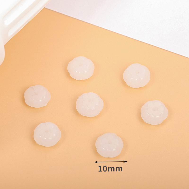 스타일 27 화이트 호박 비즈 10mm