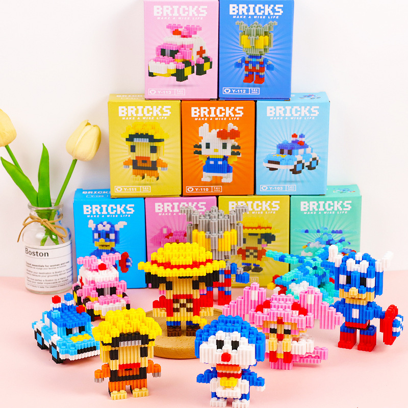 Children's Cartoon DIY Building Blocks for Kindergarten Kids, Birthday Activities, Gifts, Student Reward Gifts Children's Cartoon DIY Building Blocks for Kindergarten Kids, Birthday Activities, Gifts, Student Reward Gifts