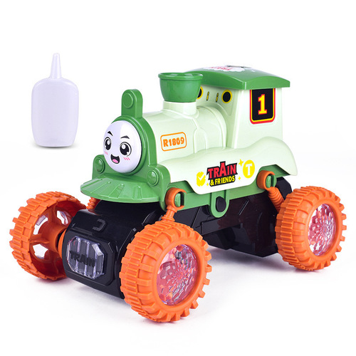New children's toy smoking train electric creative swing stunt steam simulation model locomotive