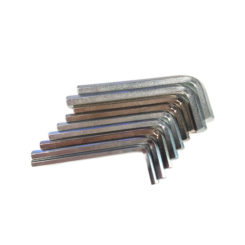Factory supply L-shaped carbon steel wrench with nickel plating, extended hexagonal socket wrench, black hex wrench wholesale