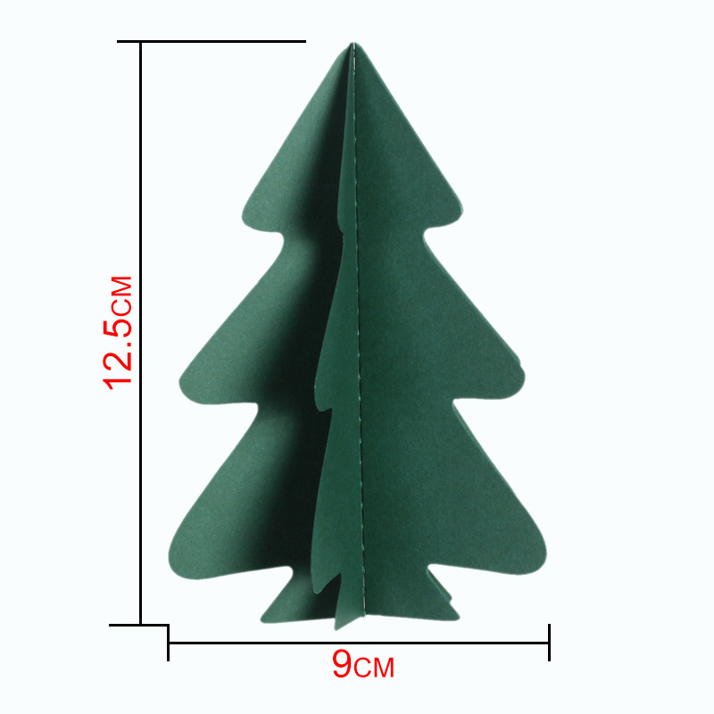クリスマス装飾パーティー装飾用品立体ミニクリスマスツリー紙の花飾りショーウインドーの背景装飾|undefined