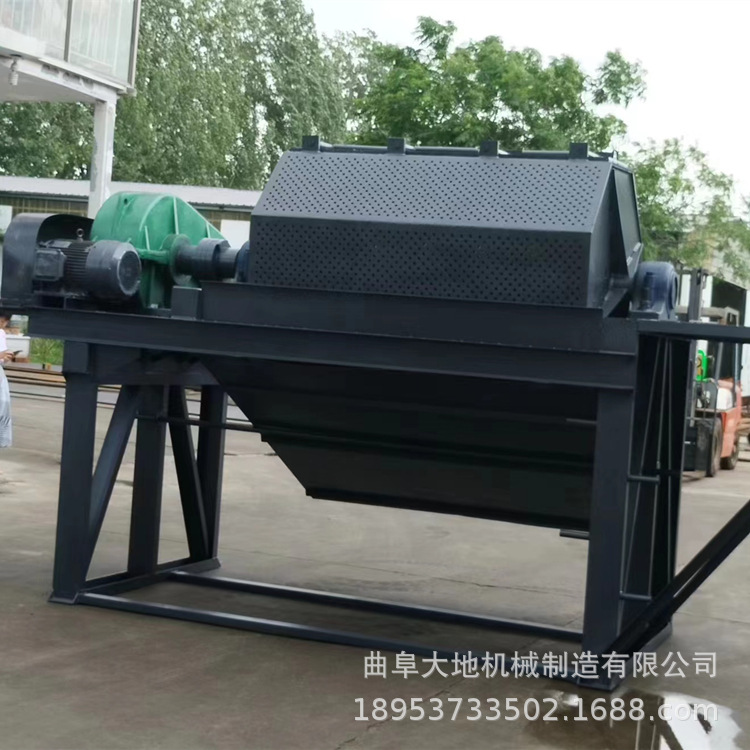 橡胶牛筋胶滚筒抛光研磨机 600升滚筒式五金件慢速电动抛光机