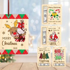 クロスボーダー新しい木製サンタマネークリップ装飾メリークリスマスマネークリップクリスマス装飾クリスマスギフト
