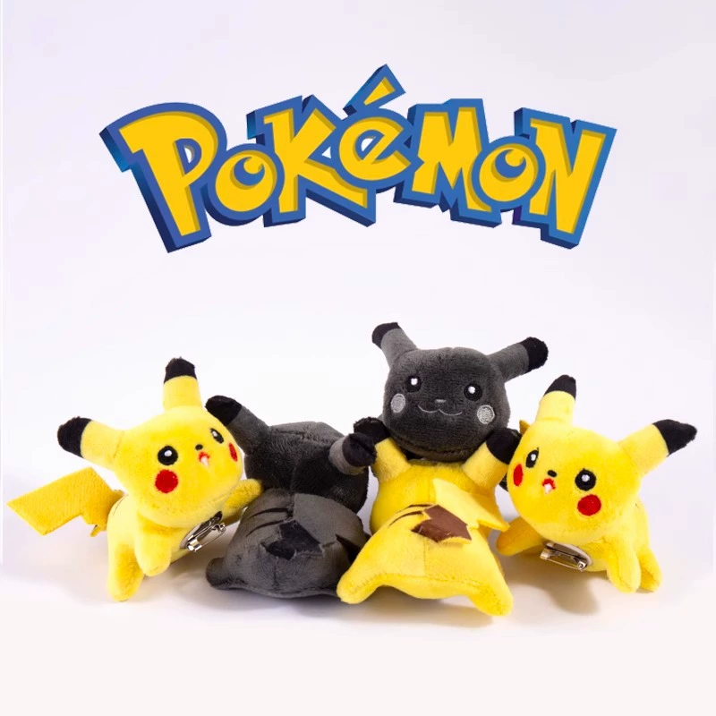 Плюшевый питомец покемон брошь новый прилив личность милый японский серый значок Пикачу мультфильм женский булавка