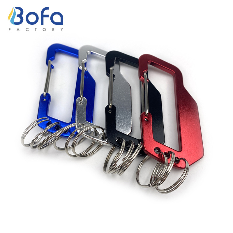 Outdoor camping accessories carabiner special-shaped carabiner steel wire spring Rod carabiner special-shaped mountaineering keychain