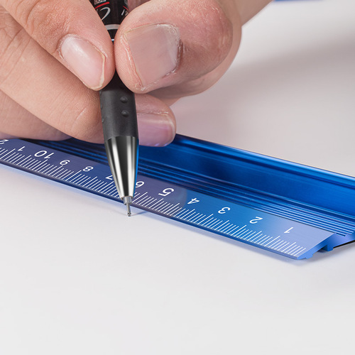 Manufacturer wholesale high-precision ruler non-slip anti-cut hand safety art ruler aluminum alloy thickened steel ruler 30cm protective ruler