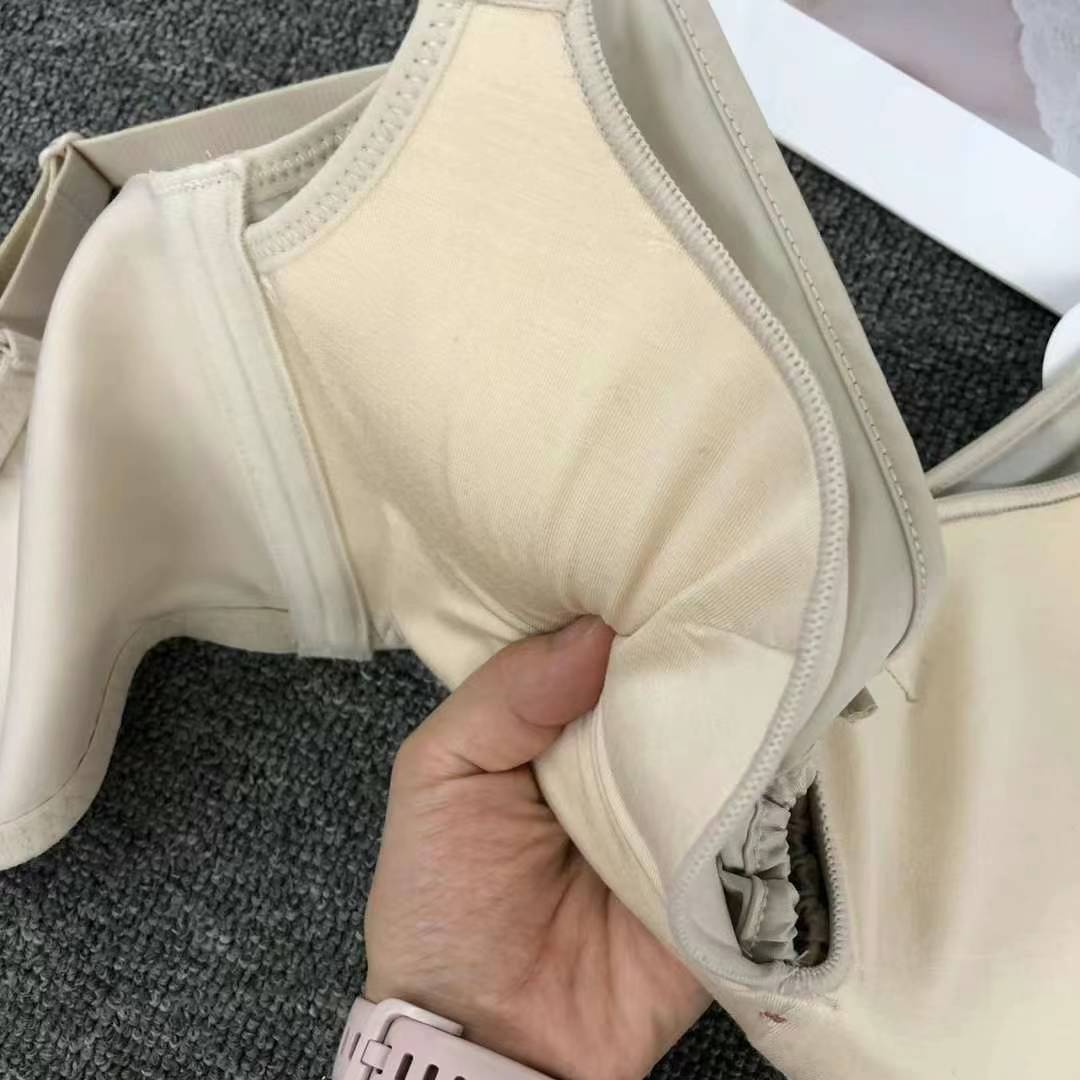 Nuevo sujetador de alta calidad de moda de encaje jacquard transpirable ajustable confortable cuatro botones tipo ropa interior de mujer