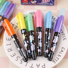 Packaged high-capacity fluorescent pens, stylish student stationery, cartoon children's highlighters, jelly color series, colorful markers