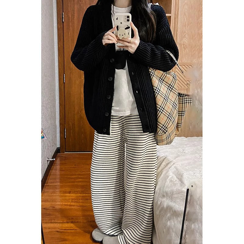 New autumn casual striped straight-leg pants for pregnant women, simple and versatile style, suitable for daily wear during pregnancy New autumn casual striped straight-leg pants for pregnant women, simple and versatile style, suitable for daily wear during pregnancy