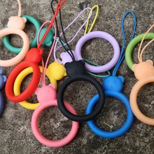 小熊指环手机挂绳指环圈手机壳挂件挂饰小挂绳子U盘钥匙手机绳子