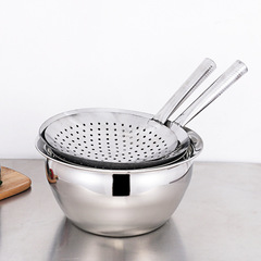 漏勺家用廚房304不鏽鋼大濾勺漏網商用油炸撈勺專用濾網瀝油笊籬