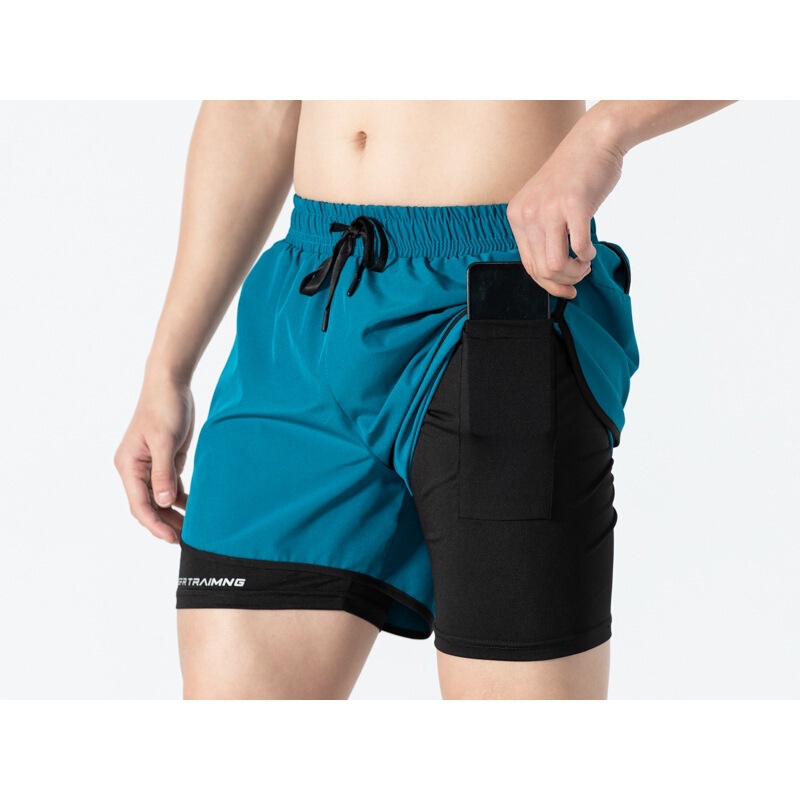 Summer New Anti-light Sports Shorts Men's and Women's Quick-drying Fake Two-piece Fitness Running Pants American Basketball Training Pants Summer New Anti-light Sports Shorts Men's and Women's Quick-drying Fake Two-piece Fitness Running Pants American Basketball Training Pants