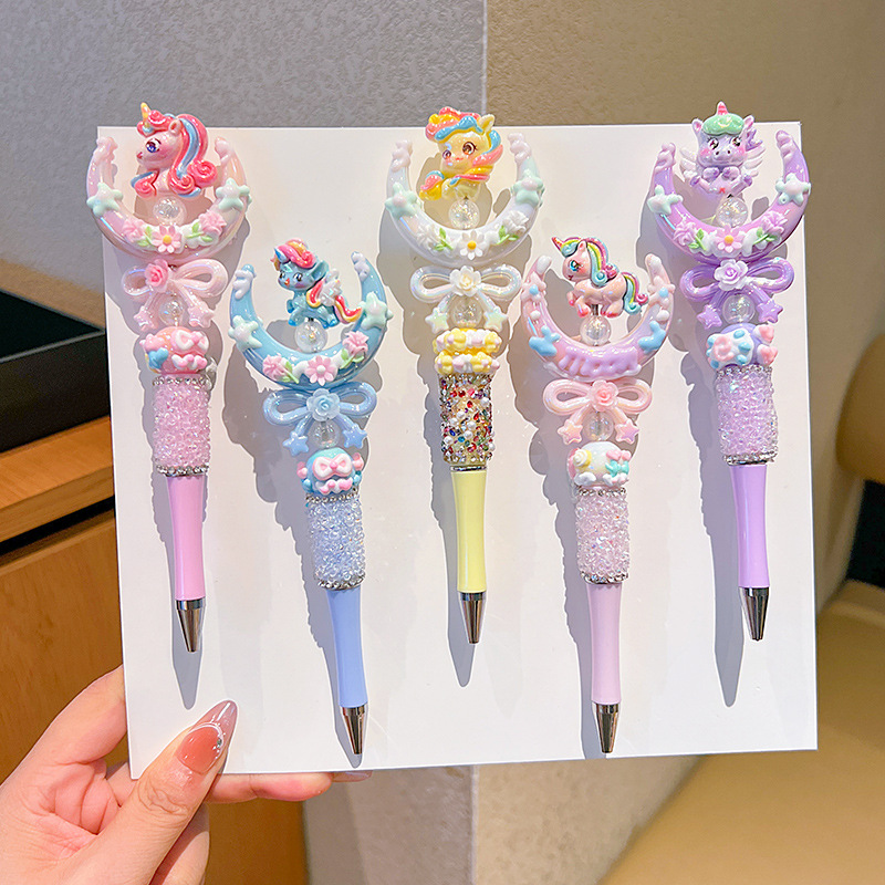 Pony Baoli bolígrafo giratorio para niños lindo bolígrafo de papelería de dibujos animados para estudiantes de escuela primaria