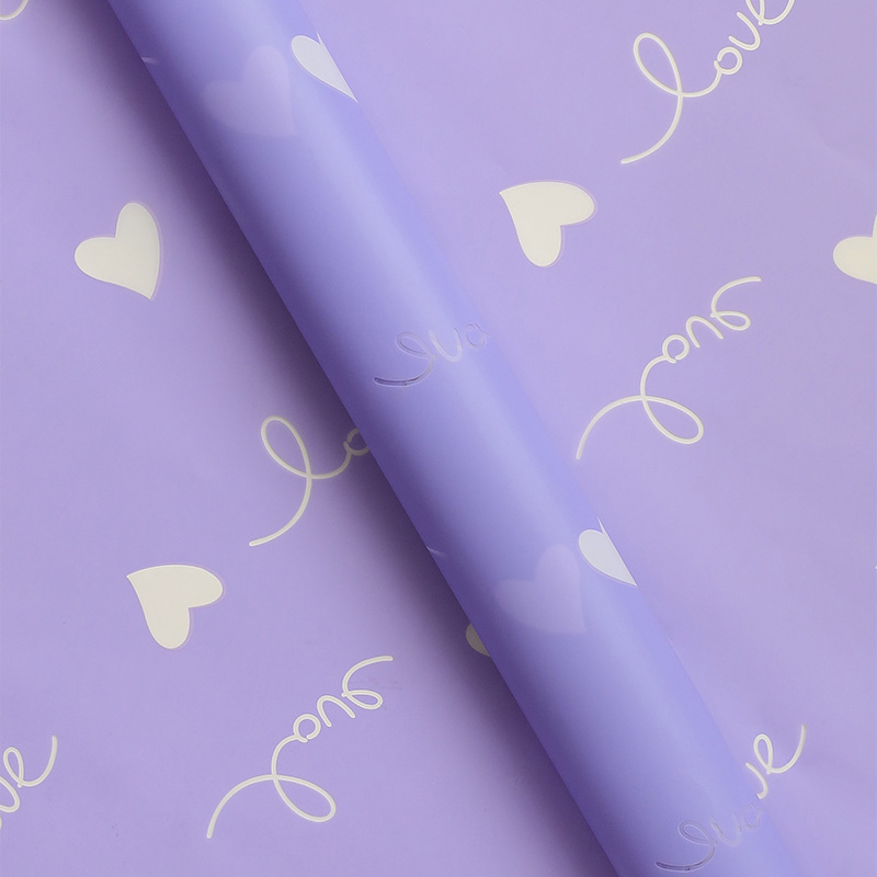 Papel de Envolver Rosa Estilo Coreano Plástico BOPP Impermeable para Ramo de Flores