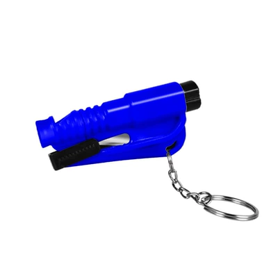 Car self-defense safety hammer, Qəza çəkici - with-emergency-whistle-blue