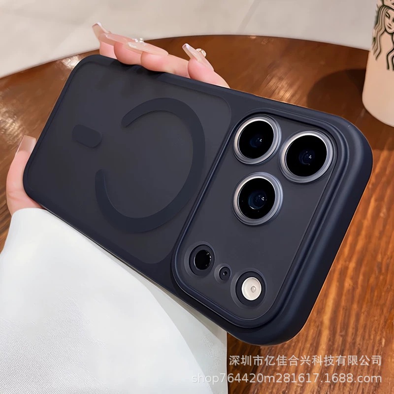 Lentes desmontables creativas para iPhone17promax succión de arena suave para teléfonos móviles de goma de manzana 14 anti-caída