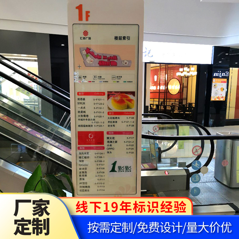 商场发光指示牌电梯索引牌不锈钢烤漆内容可方便更换铝板广告牌烤