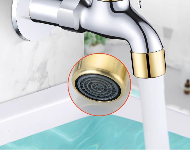 All-copper outdoor lockable washing machine faucet switch mop sink household 4-point outdoor key anti-theft faucet undefined