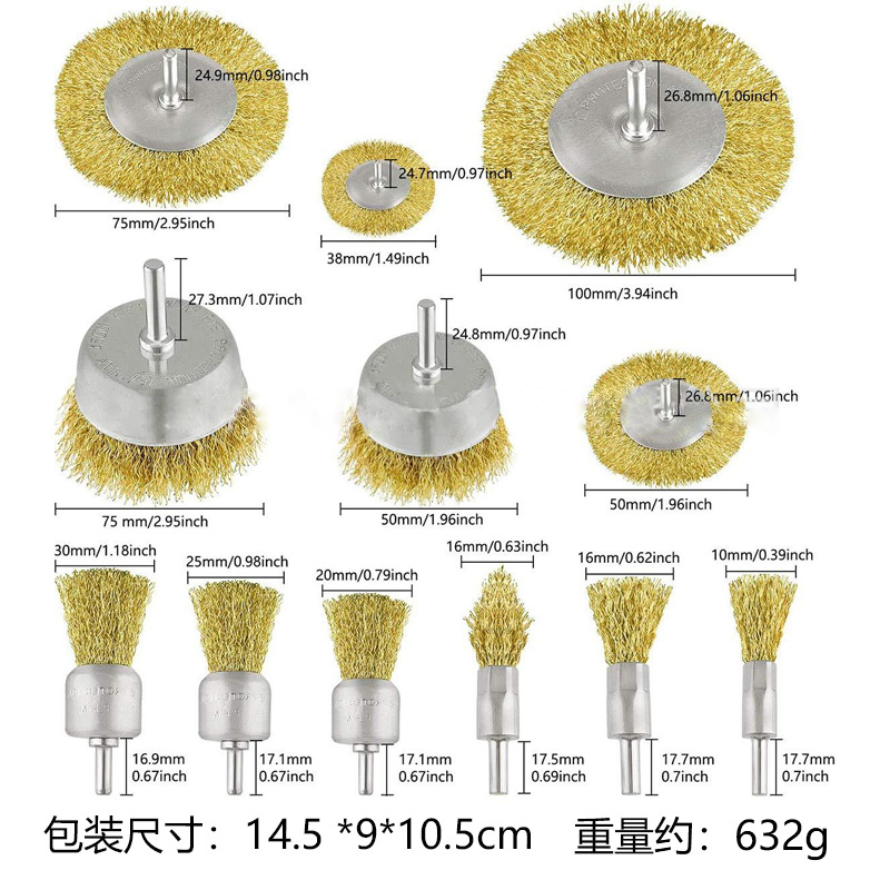 Rueda de alambre de taladro eléctrico de traje transfronterizo con varilla de molienda derusting taladro eléctrico de molienda eléctrica de alambre de cobre de alambre de acero inoxidable cepillo de alambre