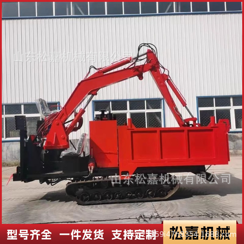 Vehículo de transporte de orugas agrícolas agarrando máquina de madera agarrando todo terreno tigre trepador orugas hidráulica autocarga agarrando máquina integrada