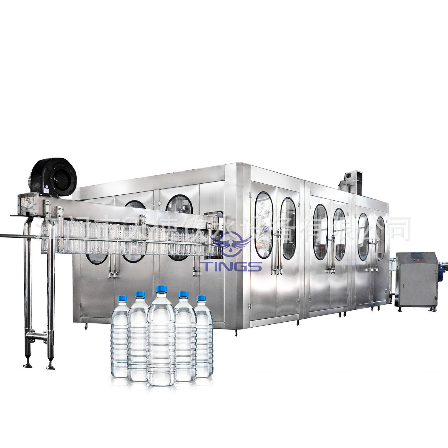 定制生产瓶装矿泉水灌装旋盖封口机三合一生产线  每小时15000瓶