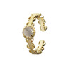 Cute sophisticated brand small design advanced ring with stone, cat's eye, light luxury style, high-quality style