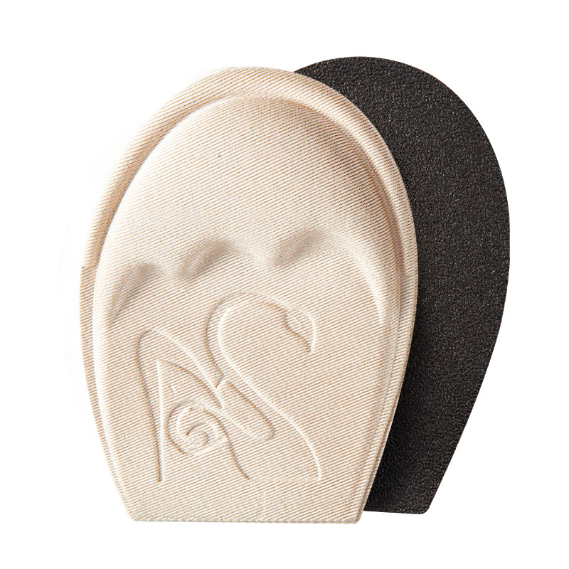 almohadilla delantera para mujeres de medio tamaño, calcetines antideslizantes antidolores, zapatos de tacón alto anti-artillas super suaves y medio cojín autoadhesivo image 5