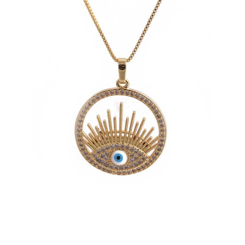 Fashion zircon copper microinlaid pendant necklacepicture5