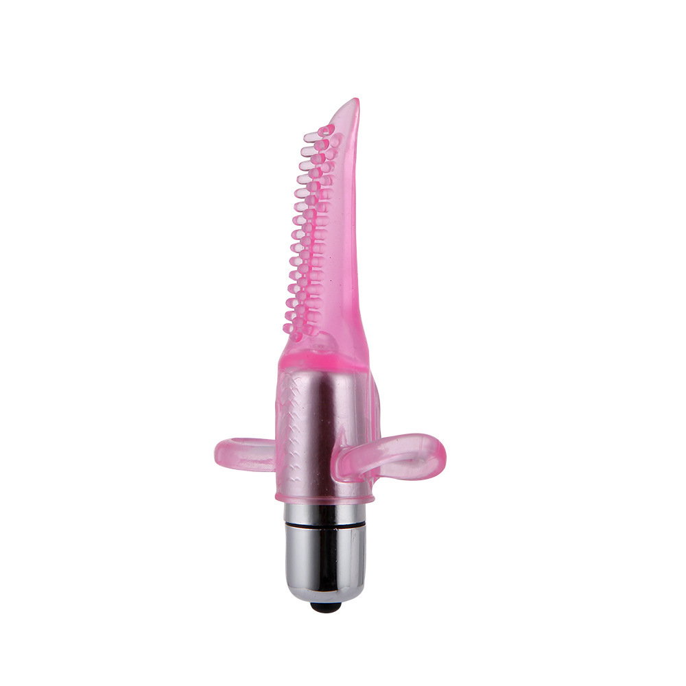Finger G-Spot Vibrating Tongue Massager, Electric TPE Adult Toy, Pink Blue Purple — detail image 11