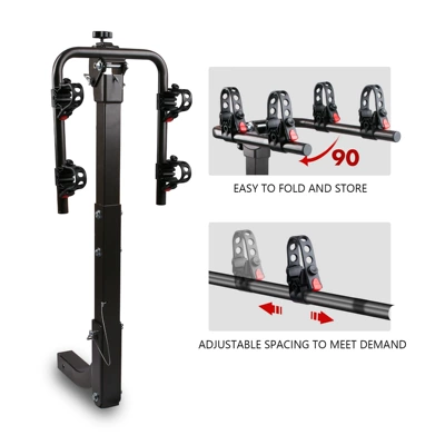 Car-Mounted Bicycle Rack, Two-Bike Car bike rack